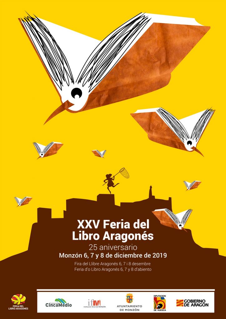 Cartel de la XXV Feria del Libro Aragonés en Monzón